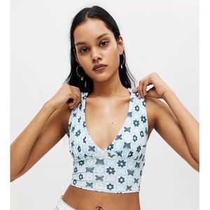 UO PHOENIX PLUNGING TIE BACK TANK TOP
